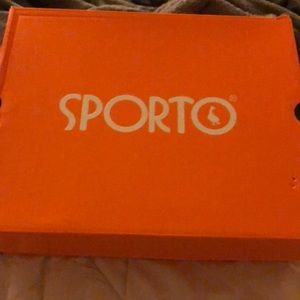 Black Sporto boots worn only once in original box